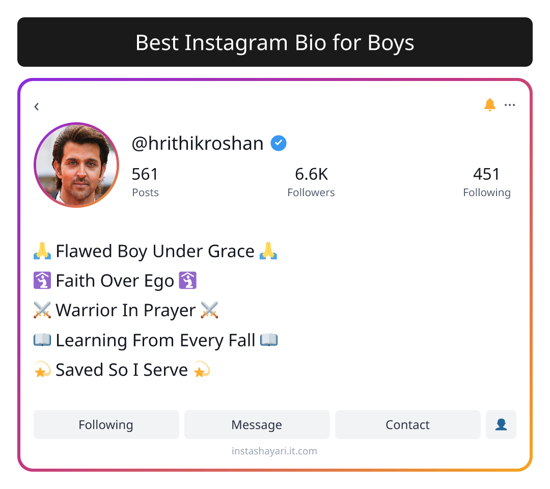 Best Instagram Bio for Boys