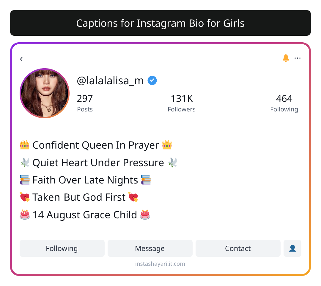 Captions for Instagram Bio for Girls