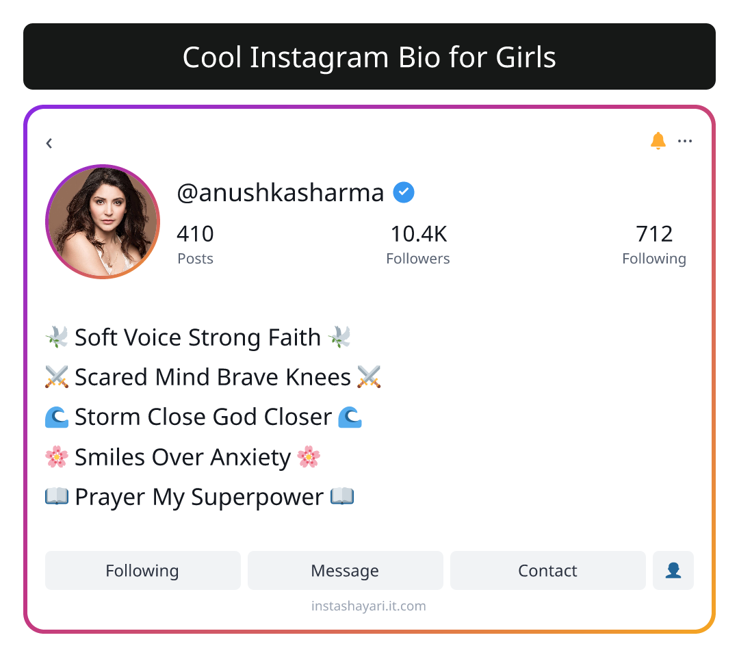 Cool Instagram Bio for Girls