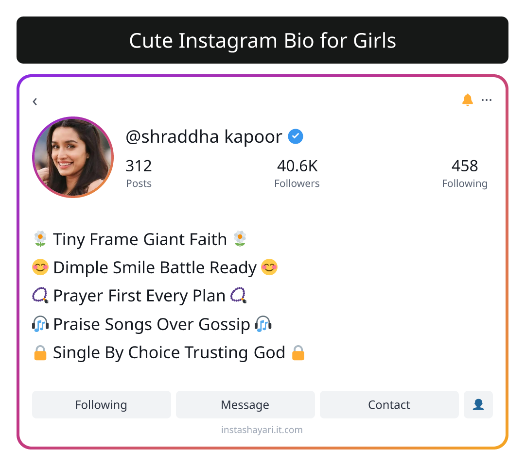 Cute Instagram Bio for Girls