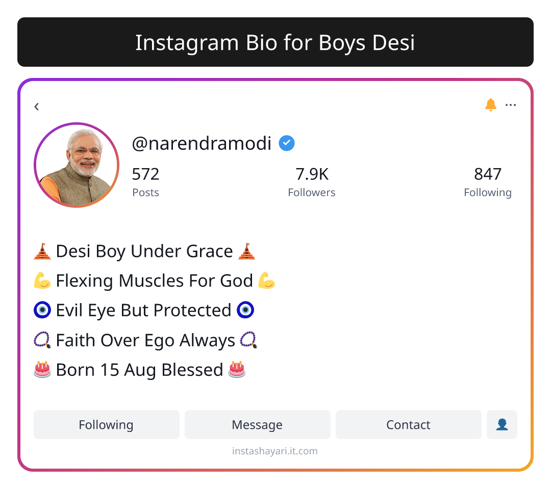 Instagram Bio for Boys Desi