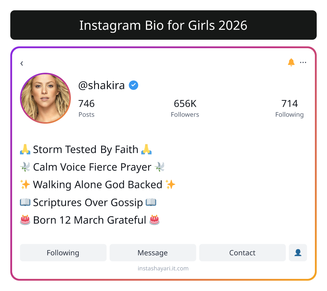 Instagram Bio for Girls 2026