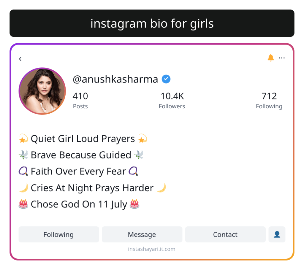 instagram bio for girls