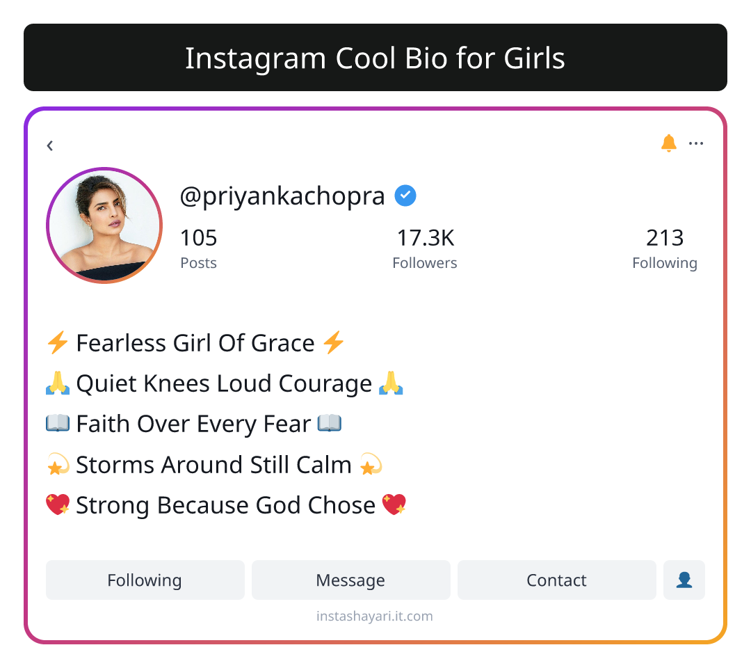 Instagram Cool Bio for Girls - instagram bio for girls