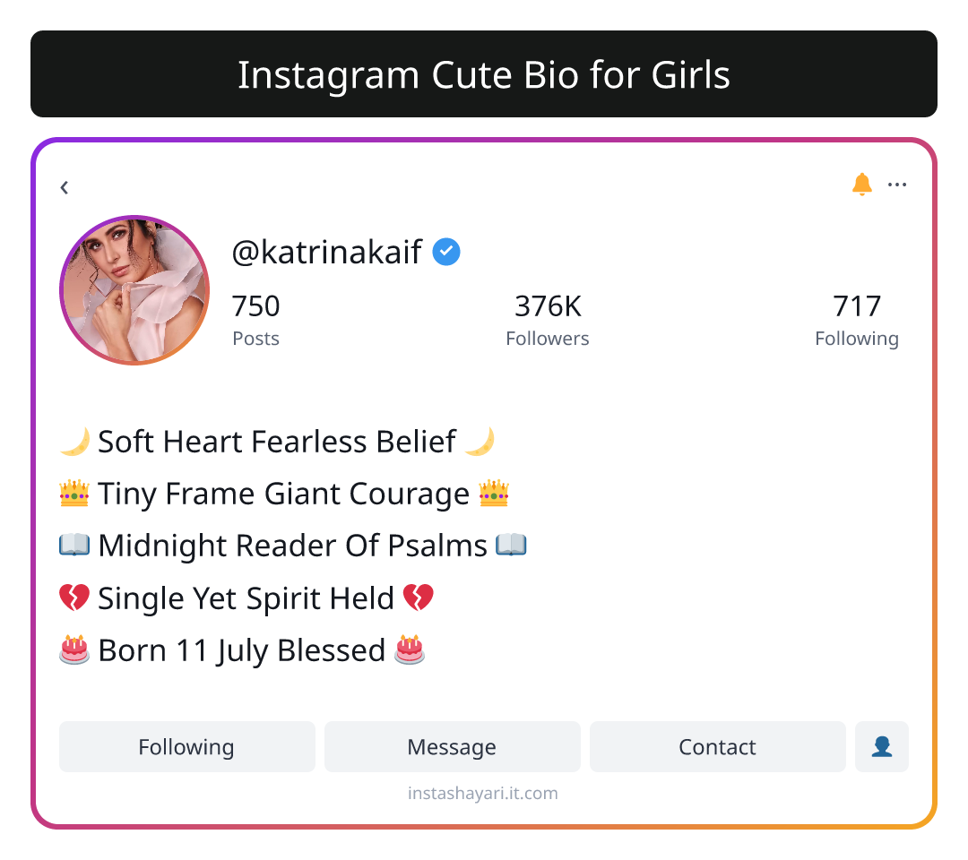 Instagram Cute Bio for Girls - instagram bio for girls