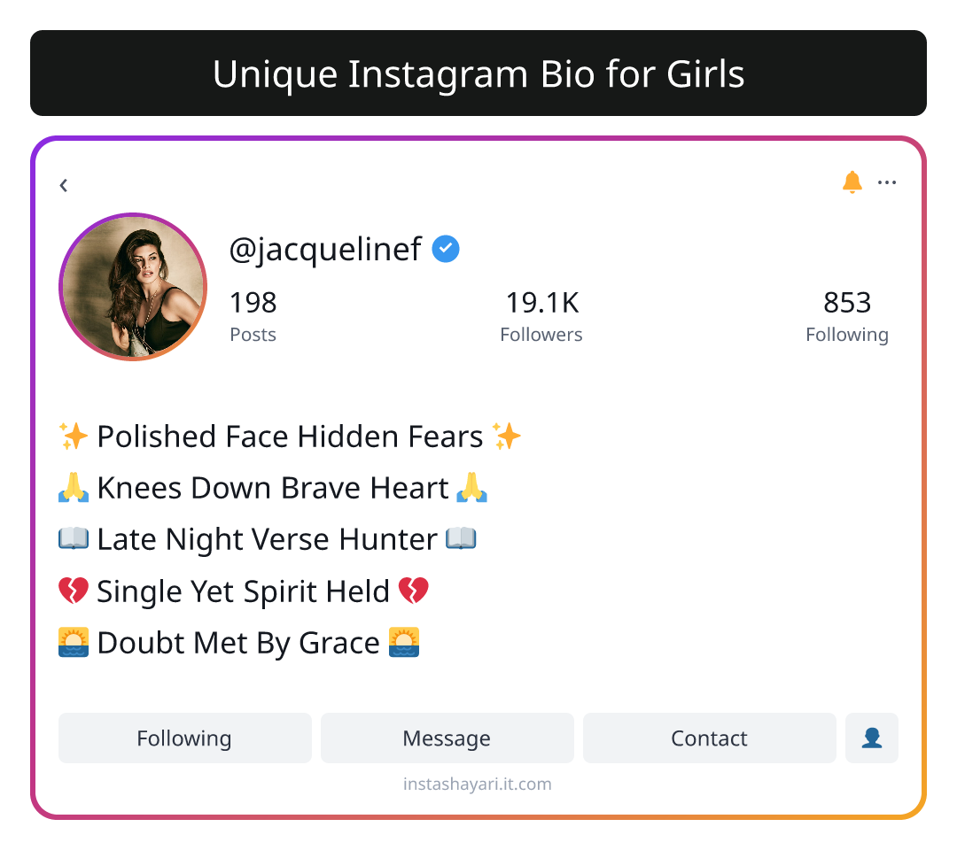 Unique Instagram Bio for Girls