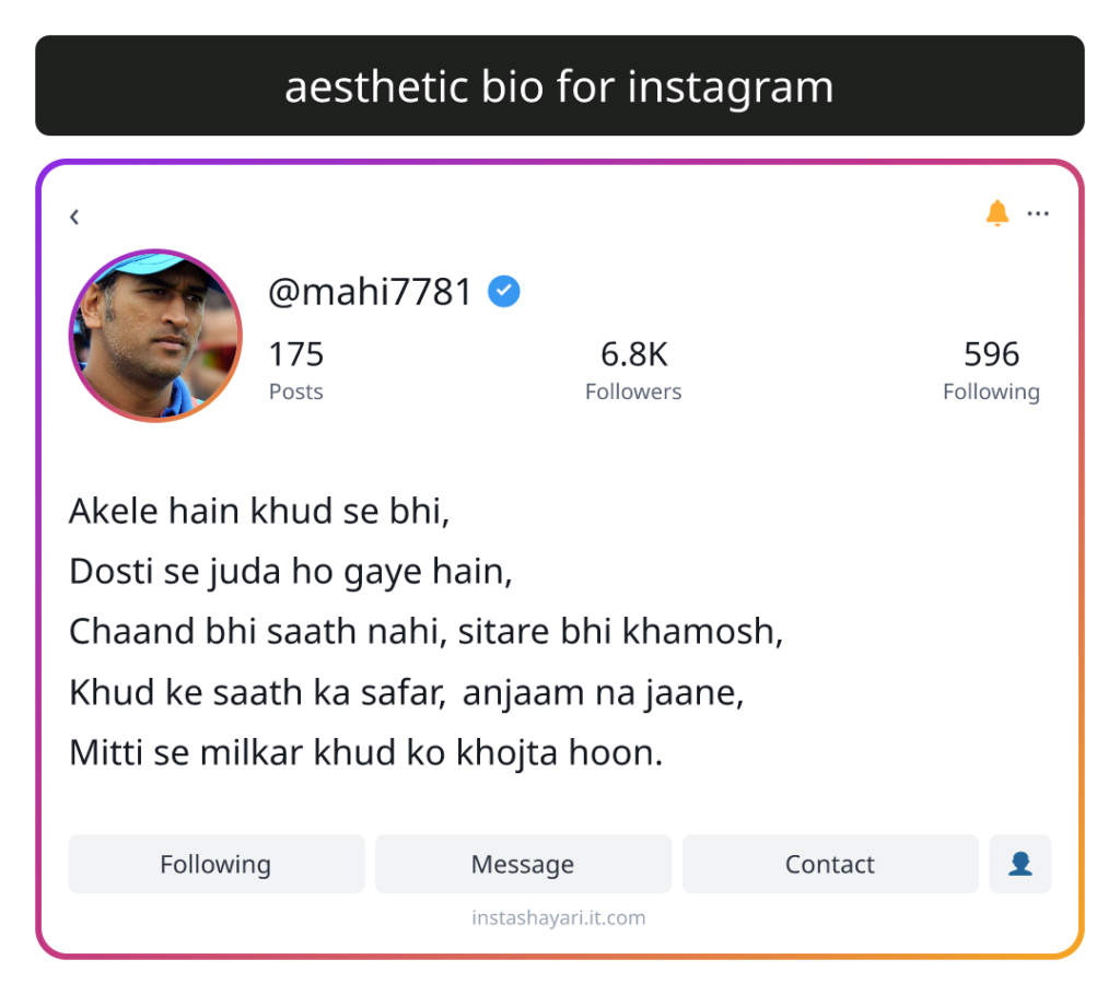 aesthetic bio for instagram