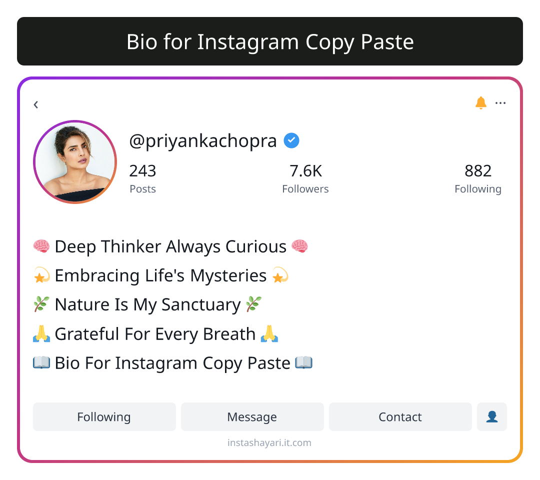 Bio for Instagram Copy Paste - bio instagram