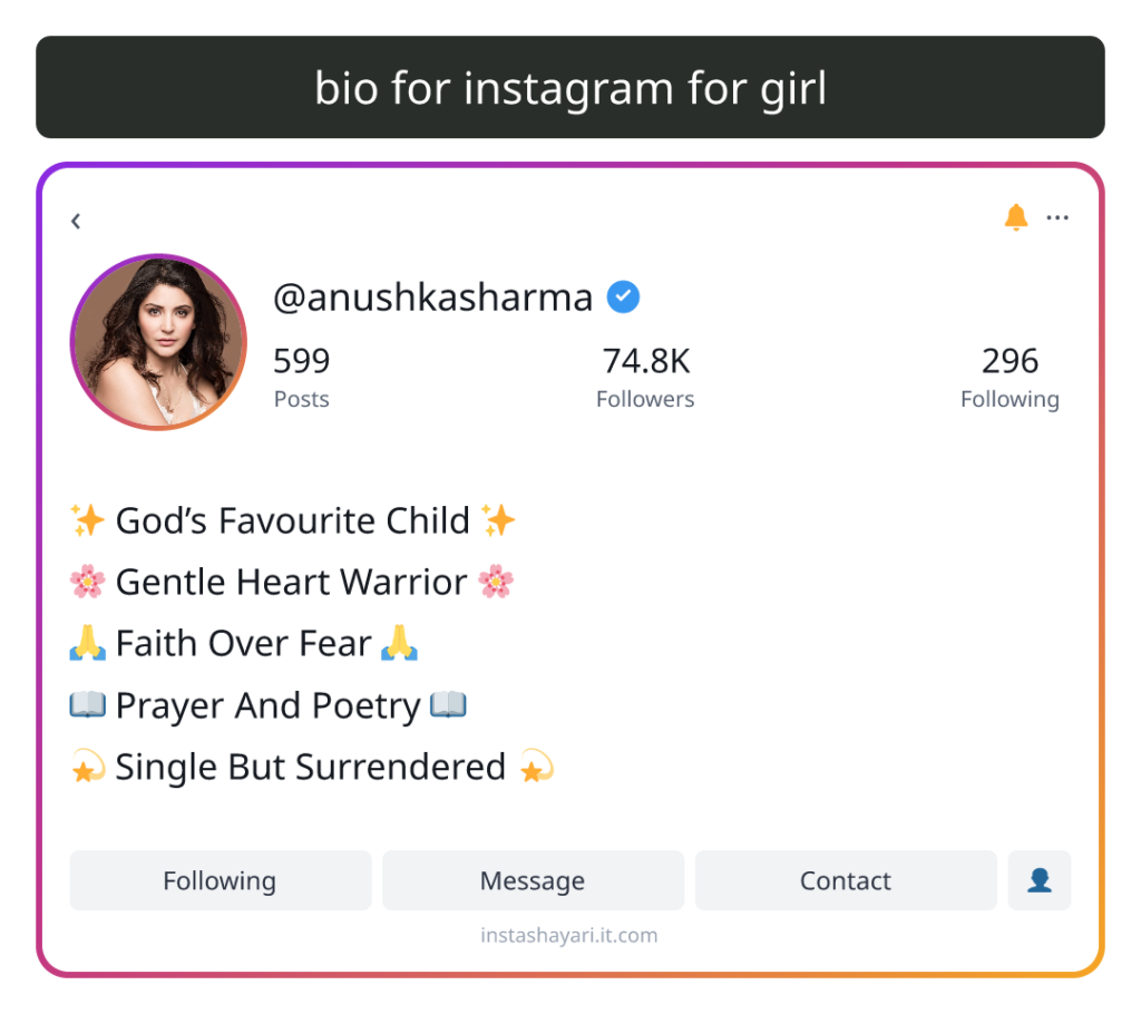 bio for instagram for girl