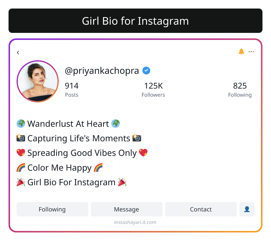 Girl Bio for Instagram