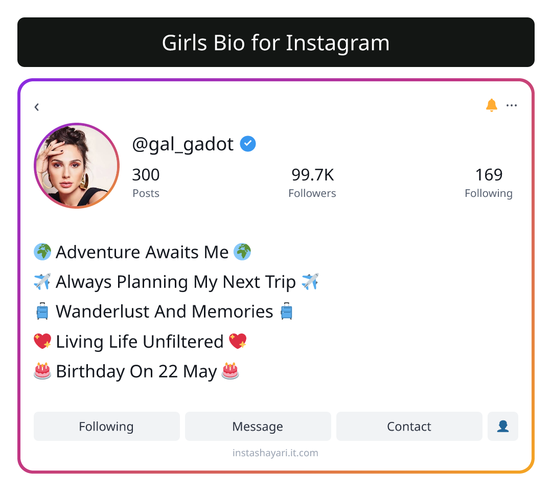 Girls Bio for Instagram - girl bio for instagram
