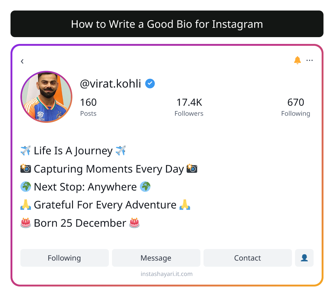 How to Write a Good Bio for Instagram - how to write a bio for instagram