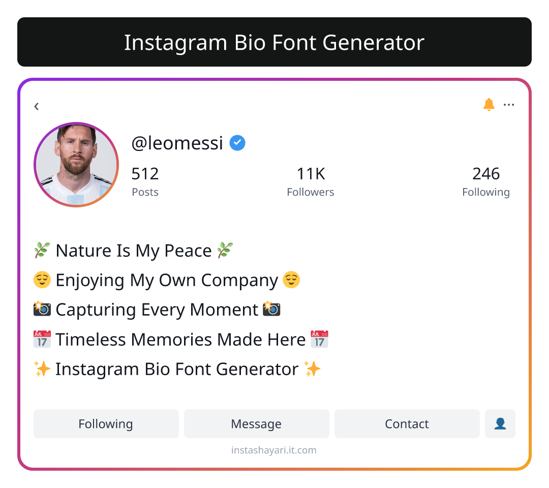 Instagram Bio Font Generator