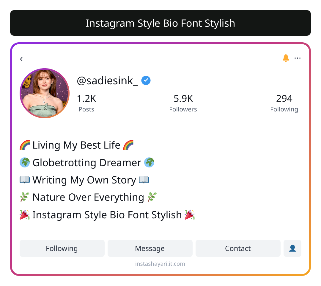 Instagram Style Bio Font Stylish - instagram bio font
