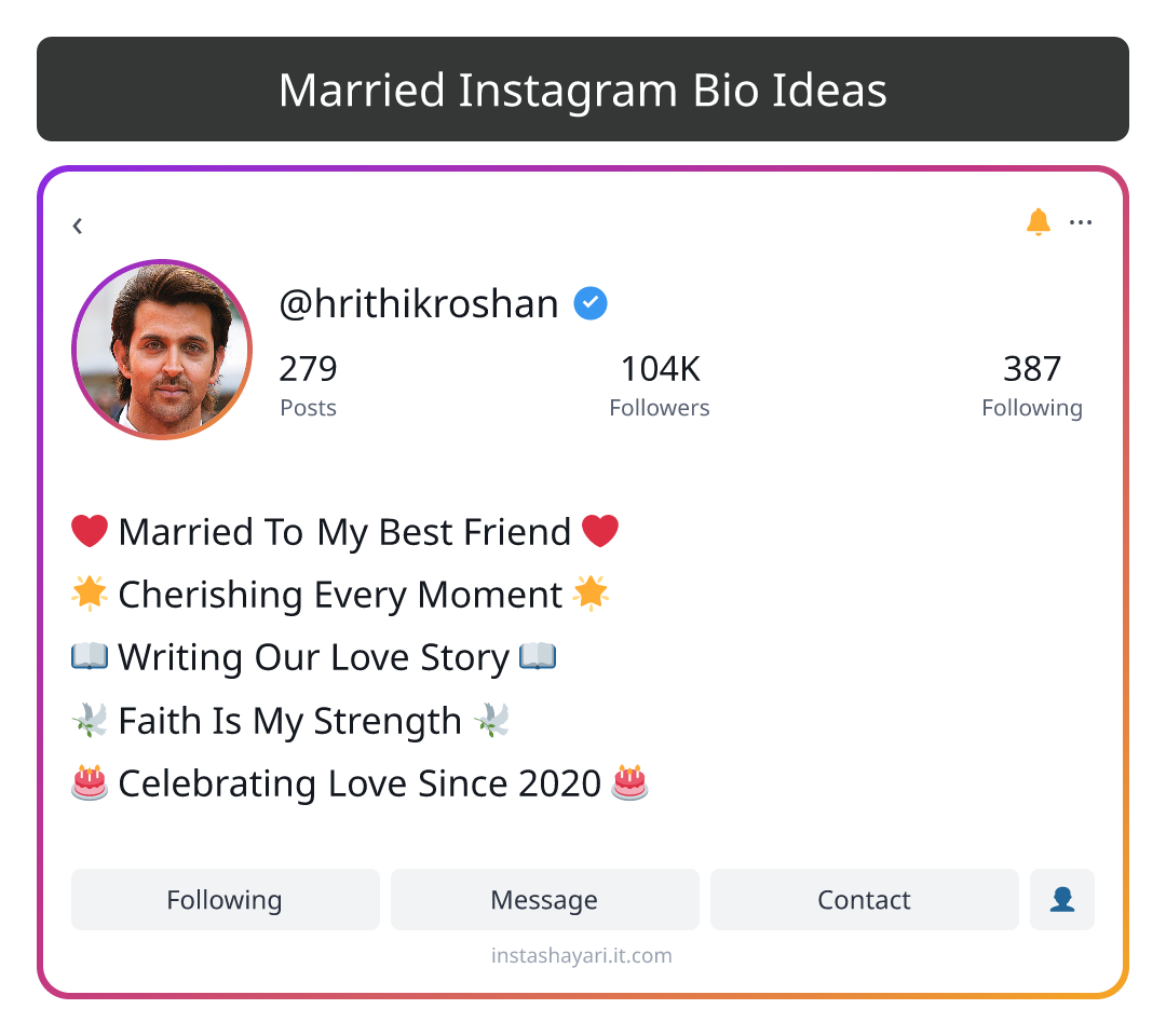 Married Instagram Bio Ideas