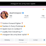 instagram bio army lover stylish