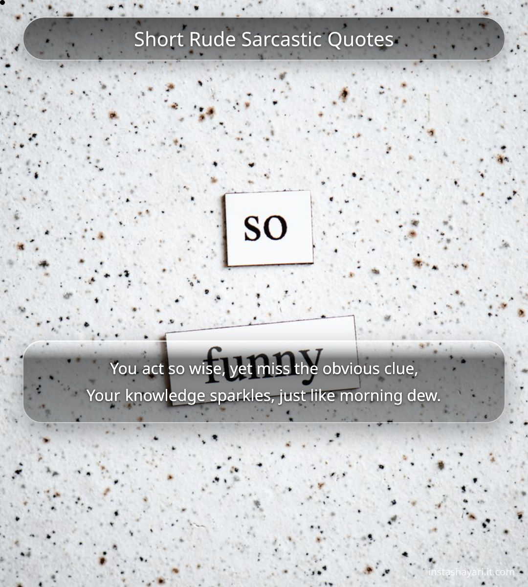 Short Rude Sarcastic Quotes